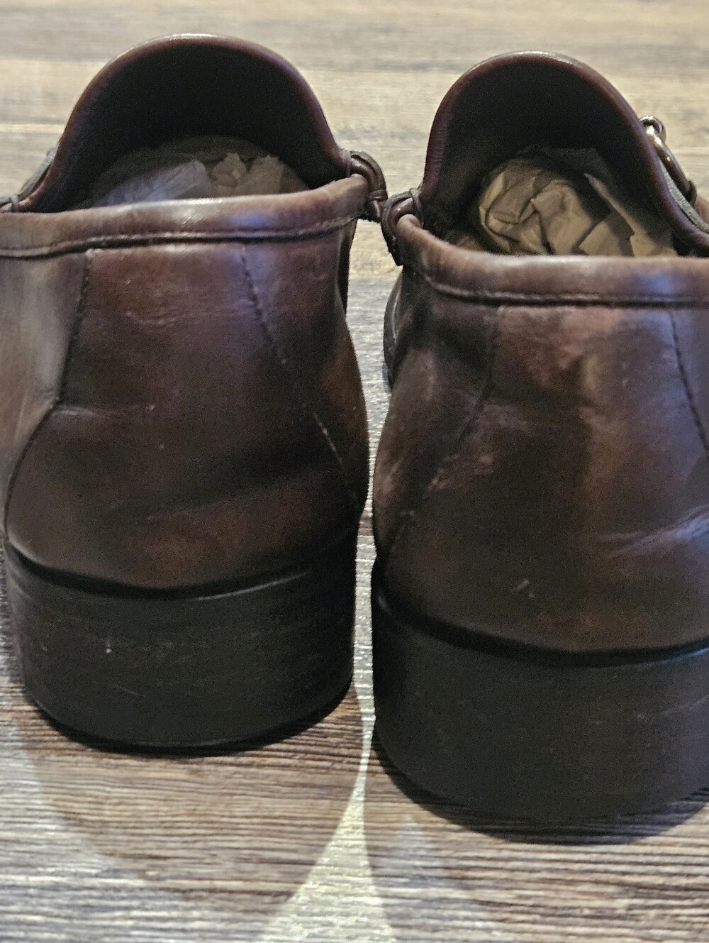 Vintage GUCCI Horsebit Chocolate Brown Loafer Men Size 9 - Picture 3 of 6